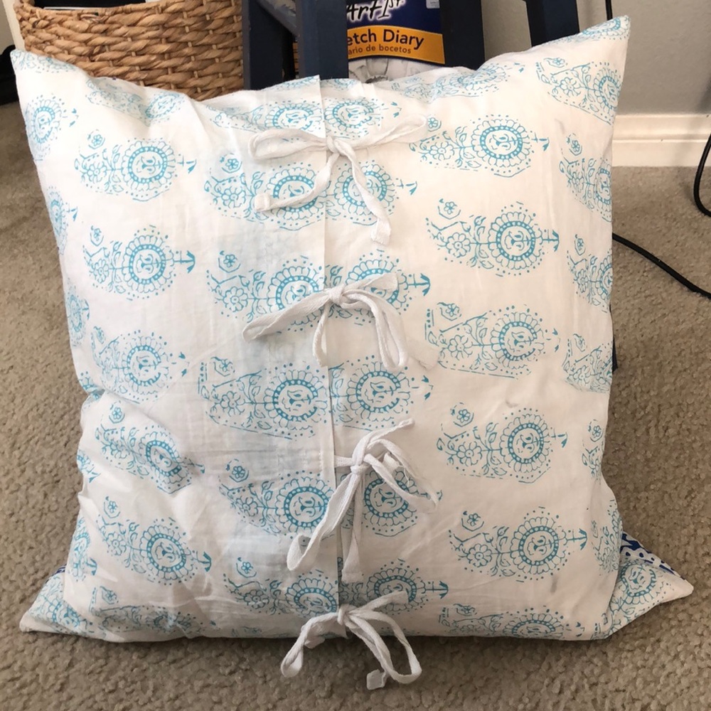 Double sided throw pillow
